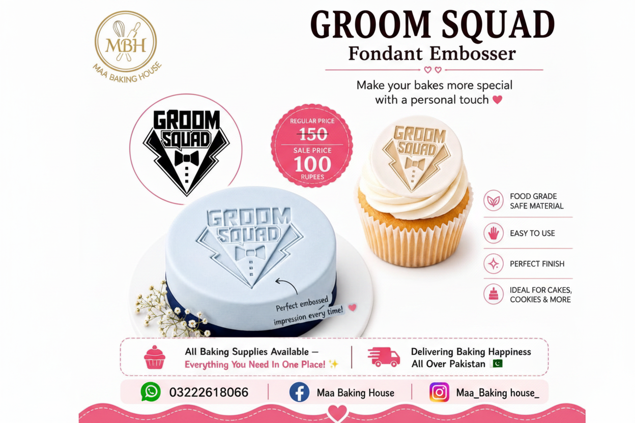 Groom Squad Fondant Embosser & Stamp
