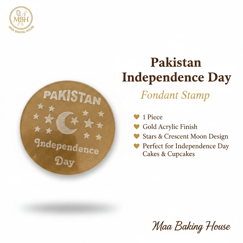 Pakistan Independence Day Fondant Stamp