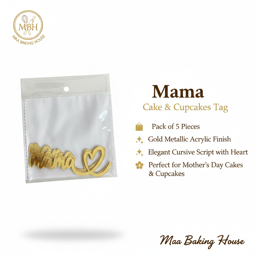 Mama Heart Cake & Cupcakes Tag