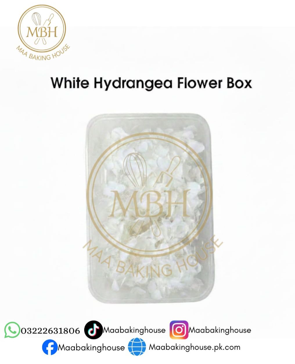 White Hydrangea Flower Box