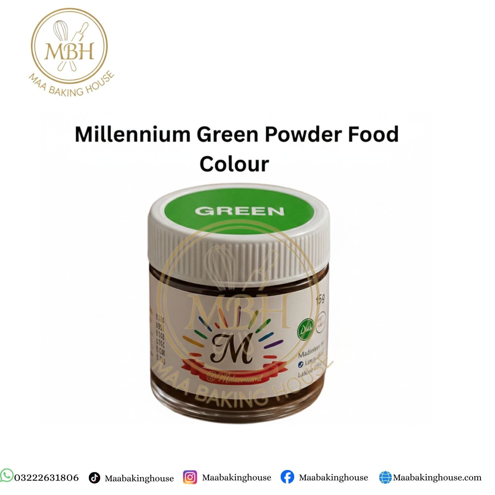 Millennium Green Powder Food Colour