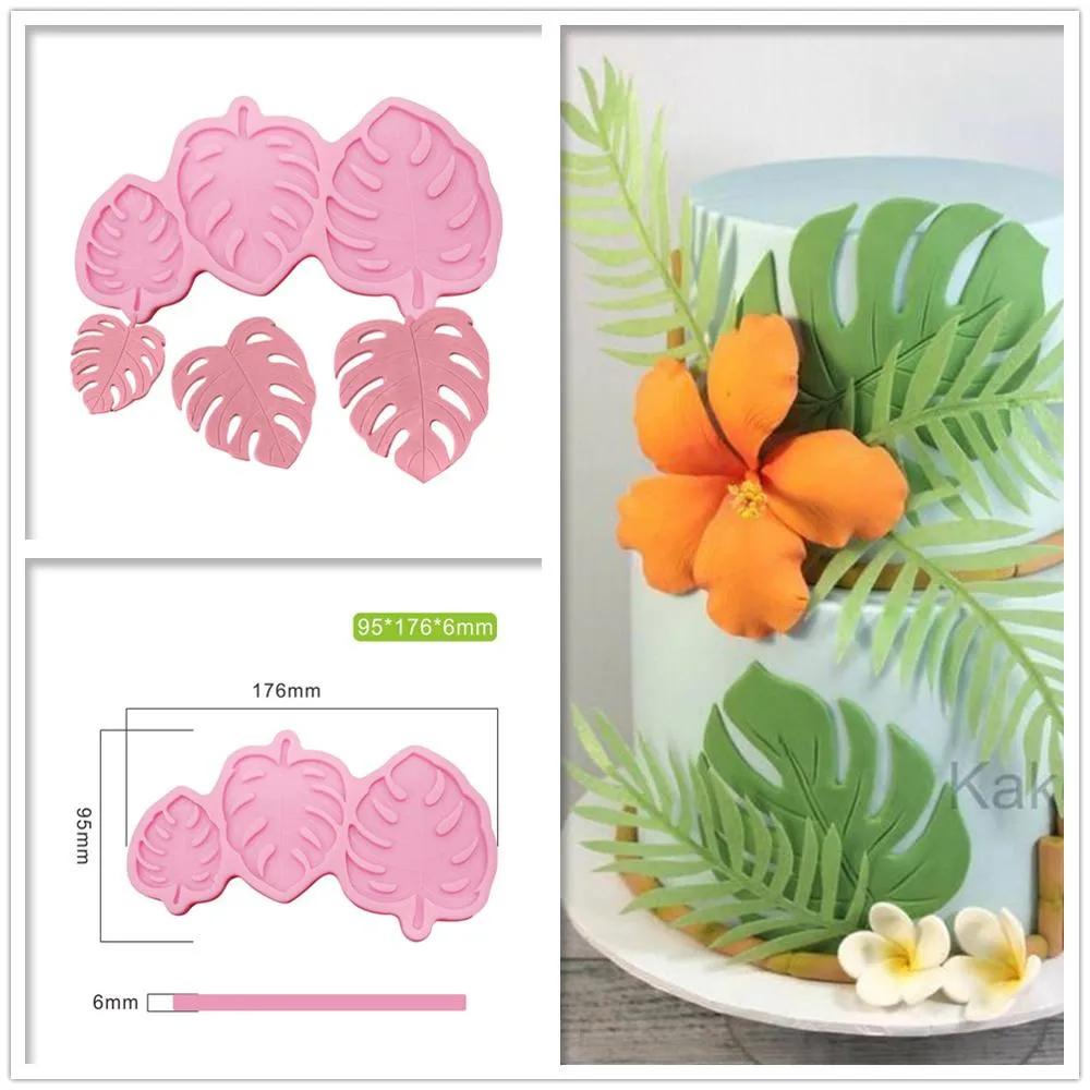 3 Cavity Leaf Fondant Silicone Mold