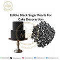 Metallic Black Sugar Pearls For Cake Decoration