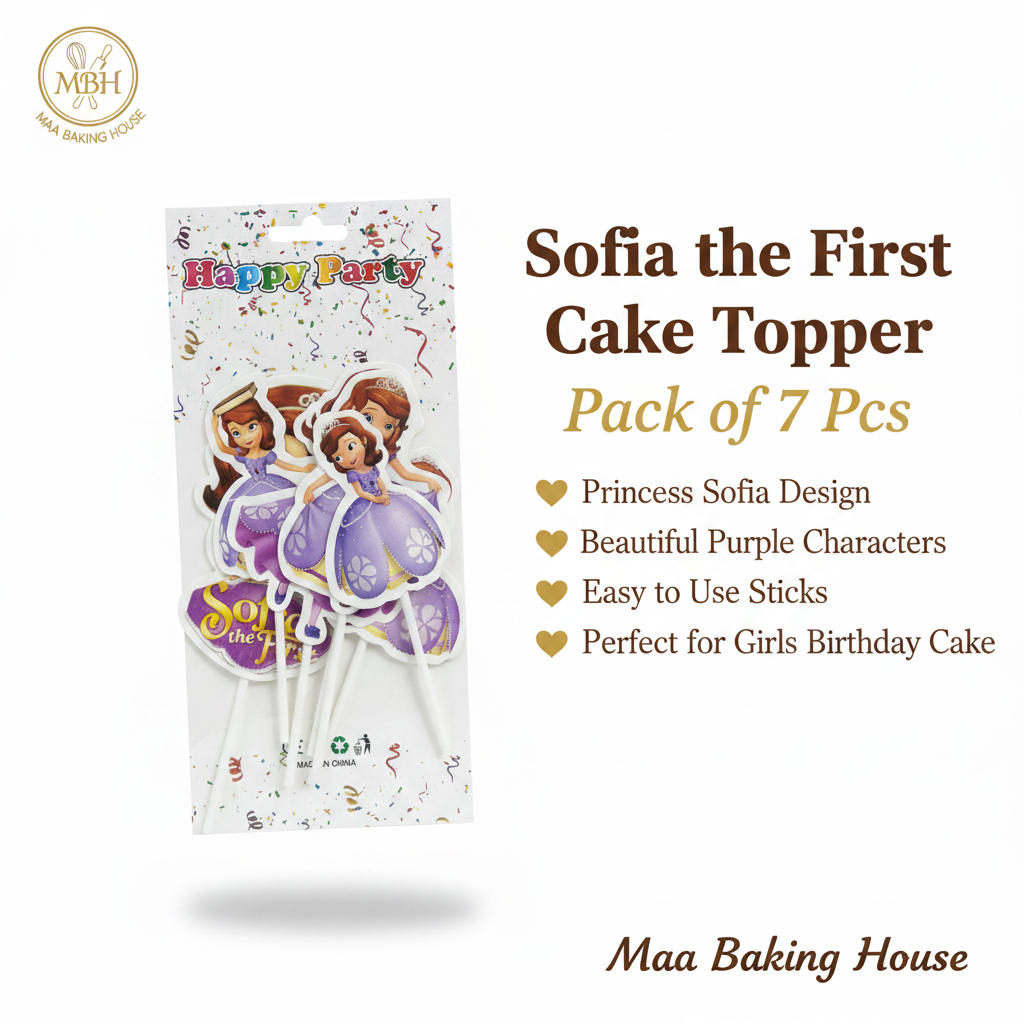 Sofia the First Cake Topper - Pack of 7 Pcs