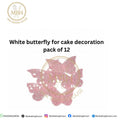 White Butterfly for Cake Decoration Pack of 12