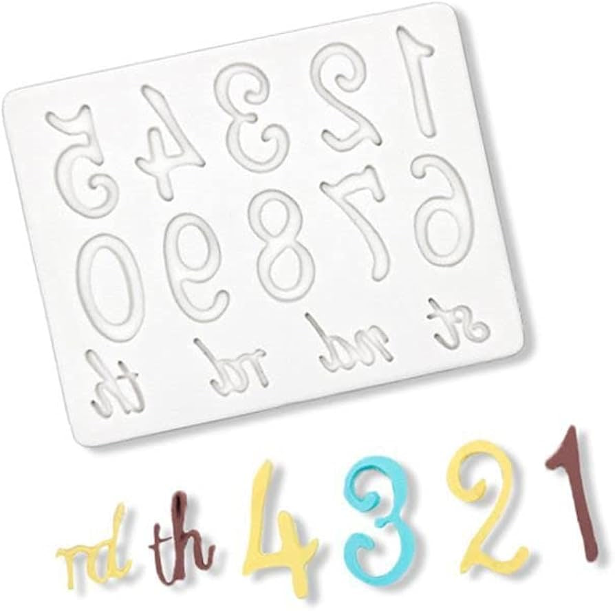 0 to 9 Garosa Numbers Fondant Silicone Mold