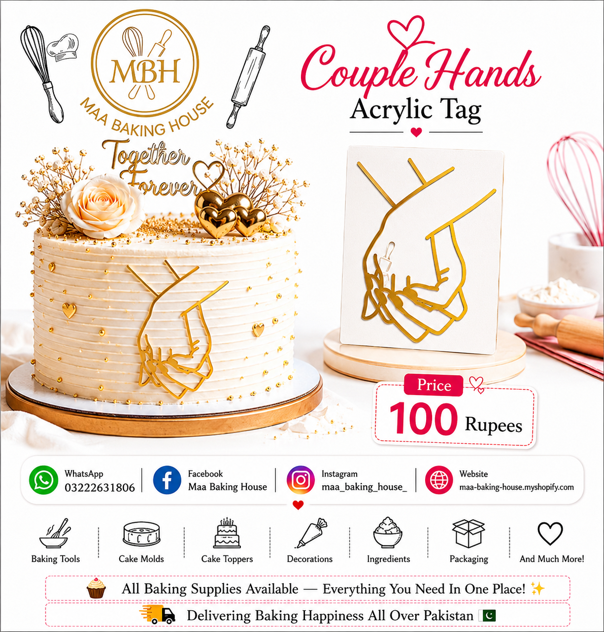 Couple Hands Acrylic Tag