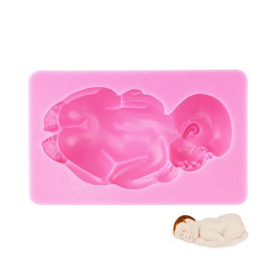 Silicone Big Sleeping Baby Fondant Mold