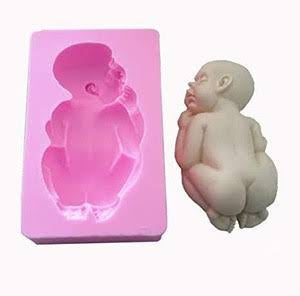 Silicone Big Sleeping Baby Fondant Mold