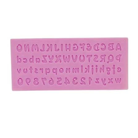 Mini Alphabet & Numbers Silicone Fondant Mold