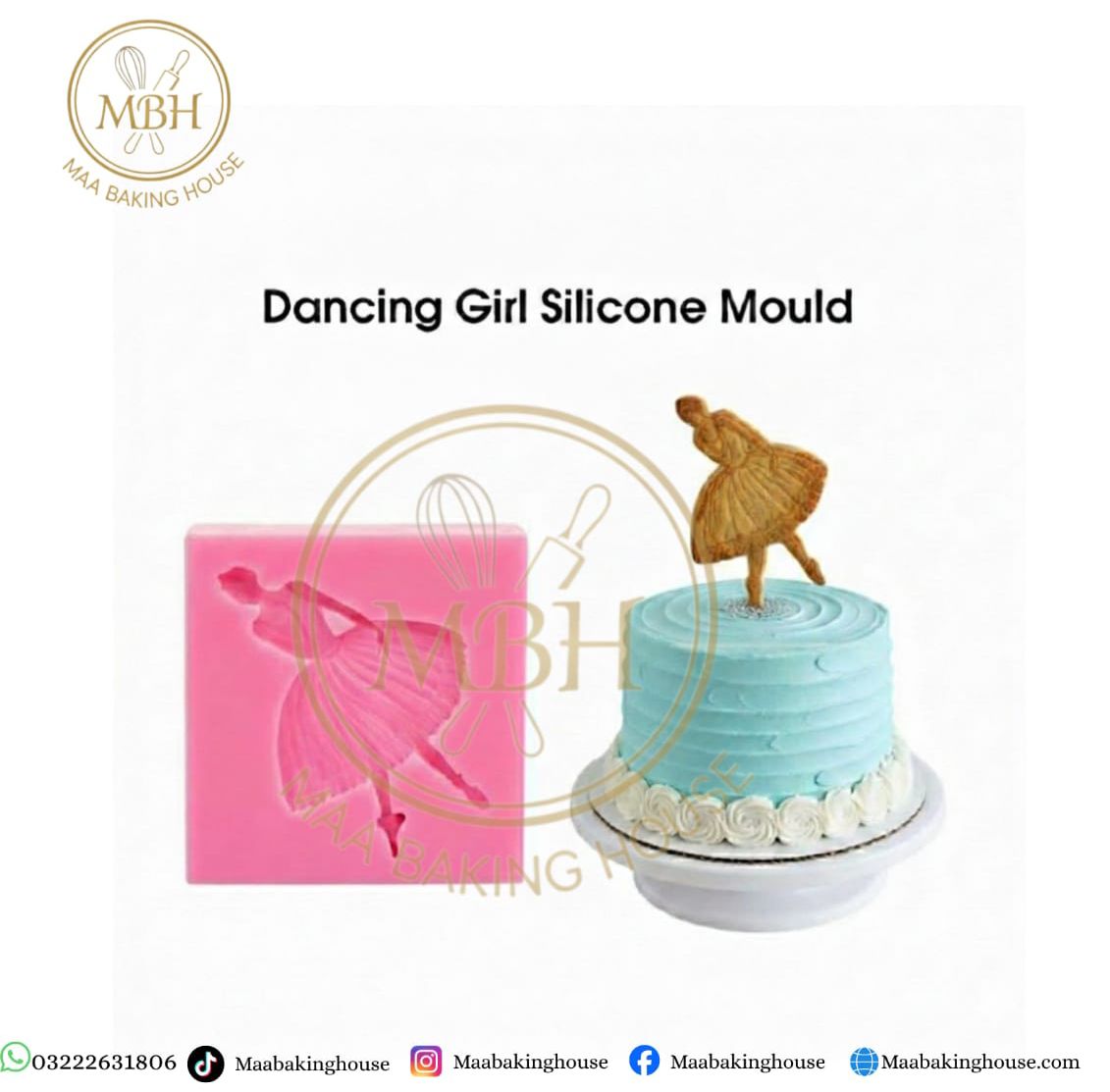 Dancing Girl Fondant Silicone Mold