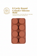 8 Cavity Round Cylinder Silicone Mold