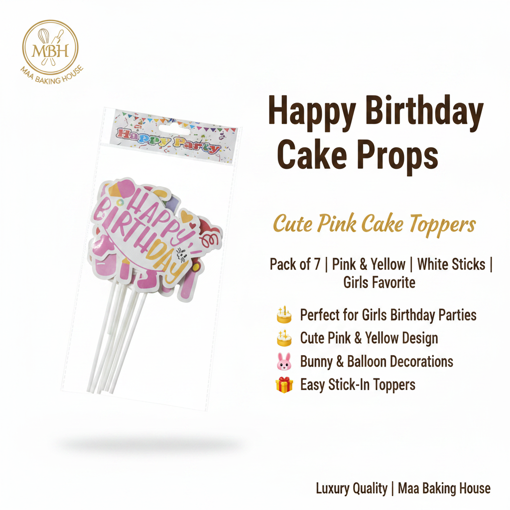 Happy Birthday Pink Cake Props