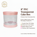 PVC Round Cake Box - Pink 8 Inch