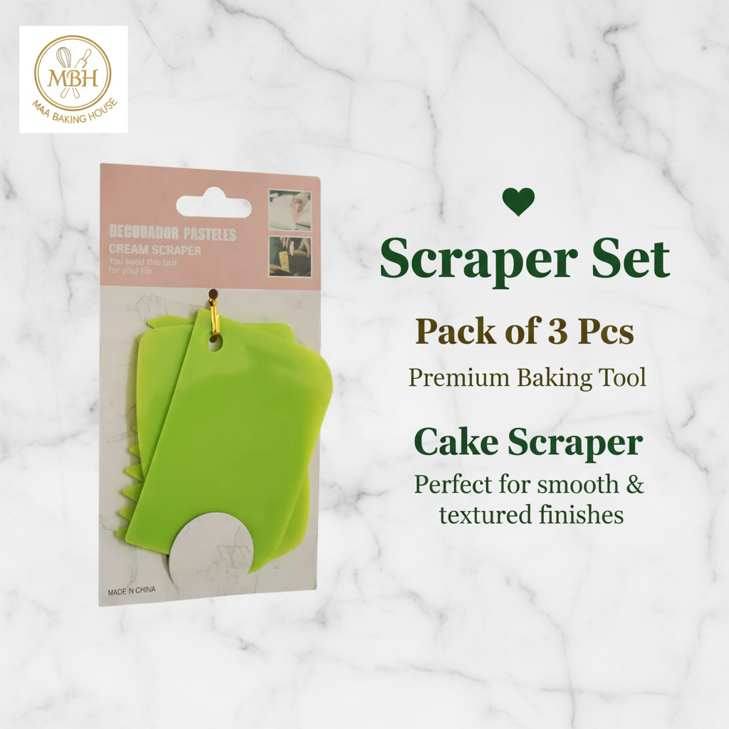 Scraper Set – Pack of 3 Pcs | Cake Decorating Tool