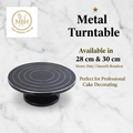 Metal Turntable – 28cm & 30cm | Professional Cake Decorating Standi
