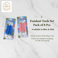 Fondant Tools Set – Pack of 8 Pcs | Cake Decorating Sculpting Tools