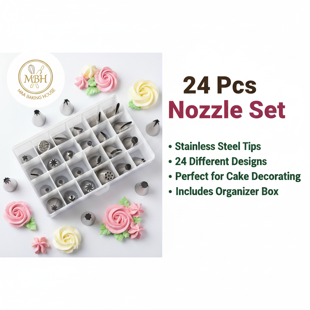 24 Pcs Decoration Nozzle Set – Professional Cake Decorating Kit