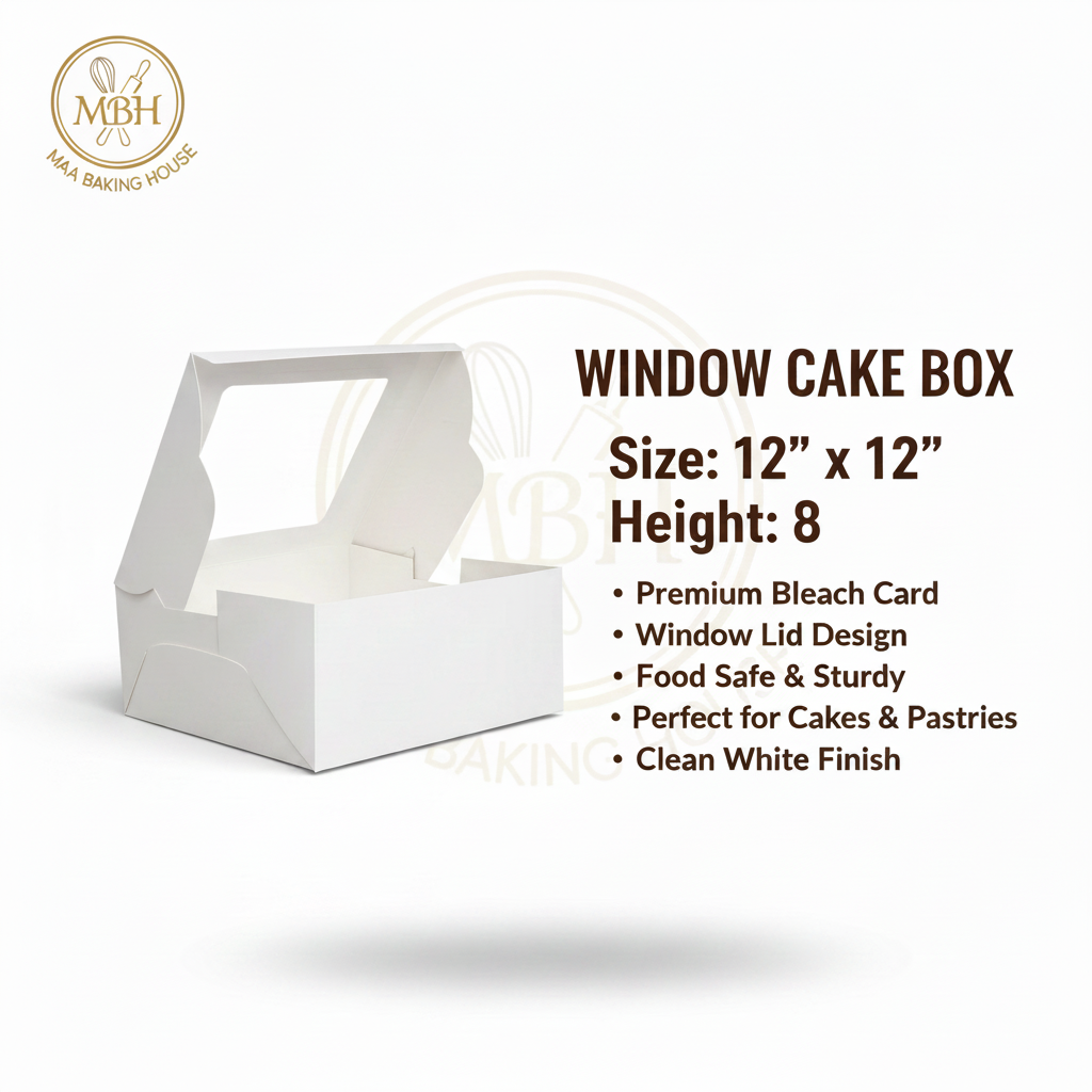 White Window Cake Box All—Size