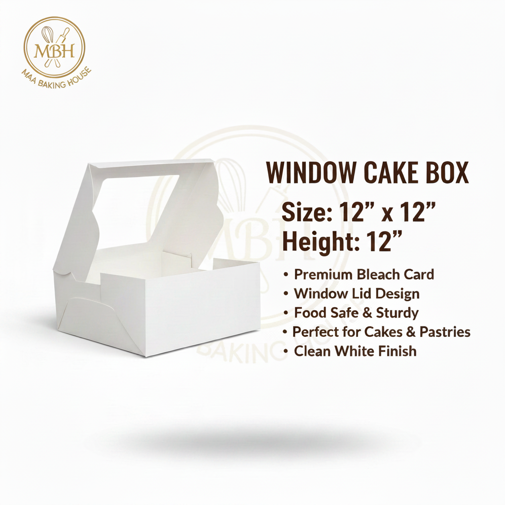 White Window Cake Box All—Size