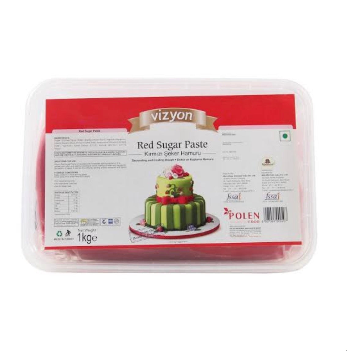Vizyon Red Sugar Paste 1kg