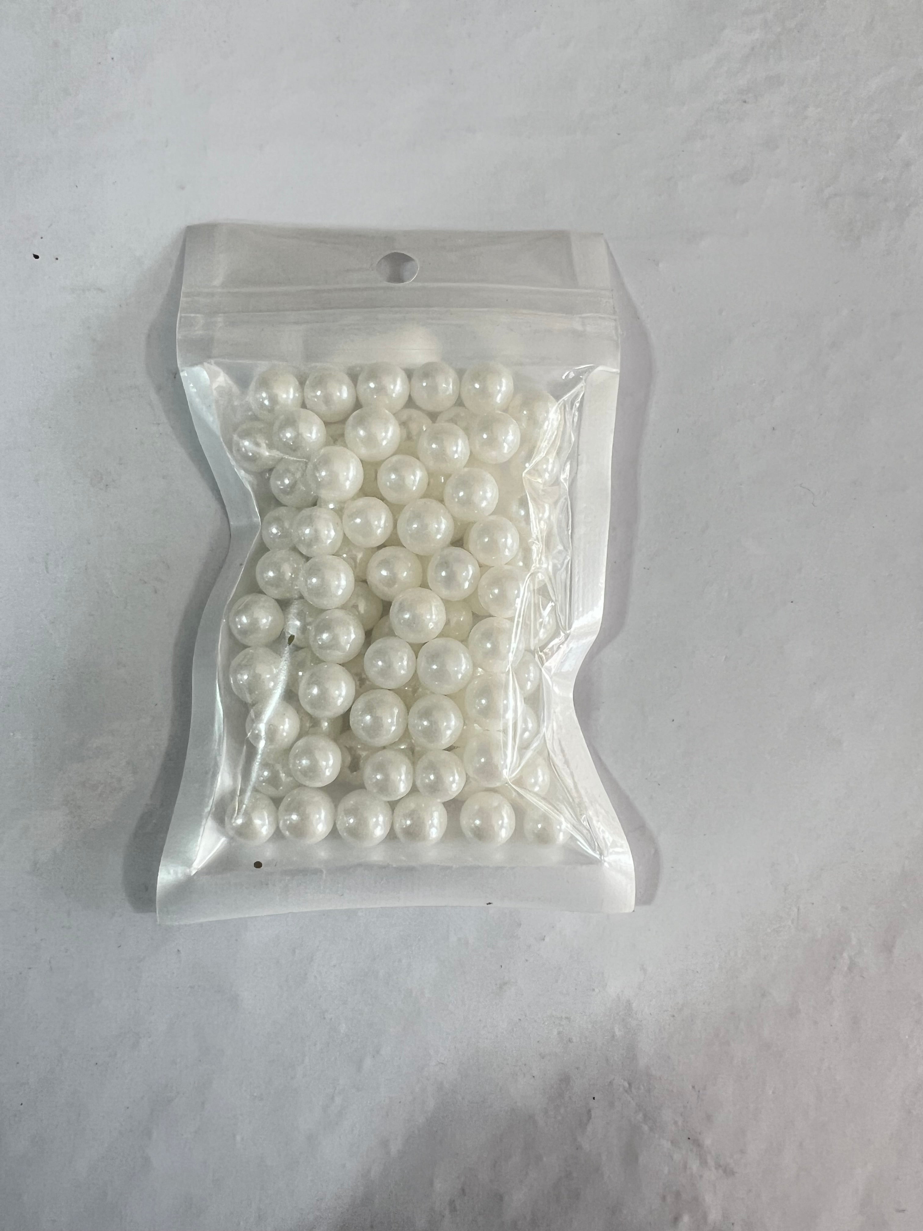 Imported White Dragees 4MM - 20gm Pouch