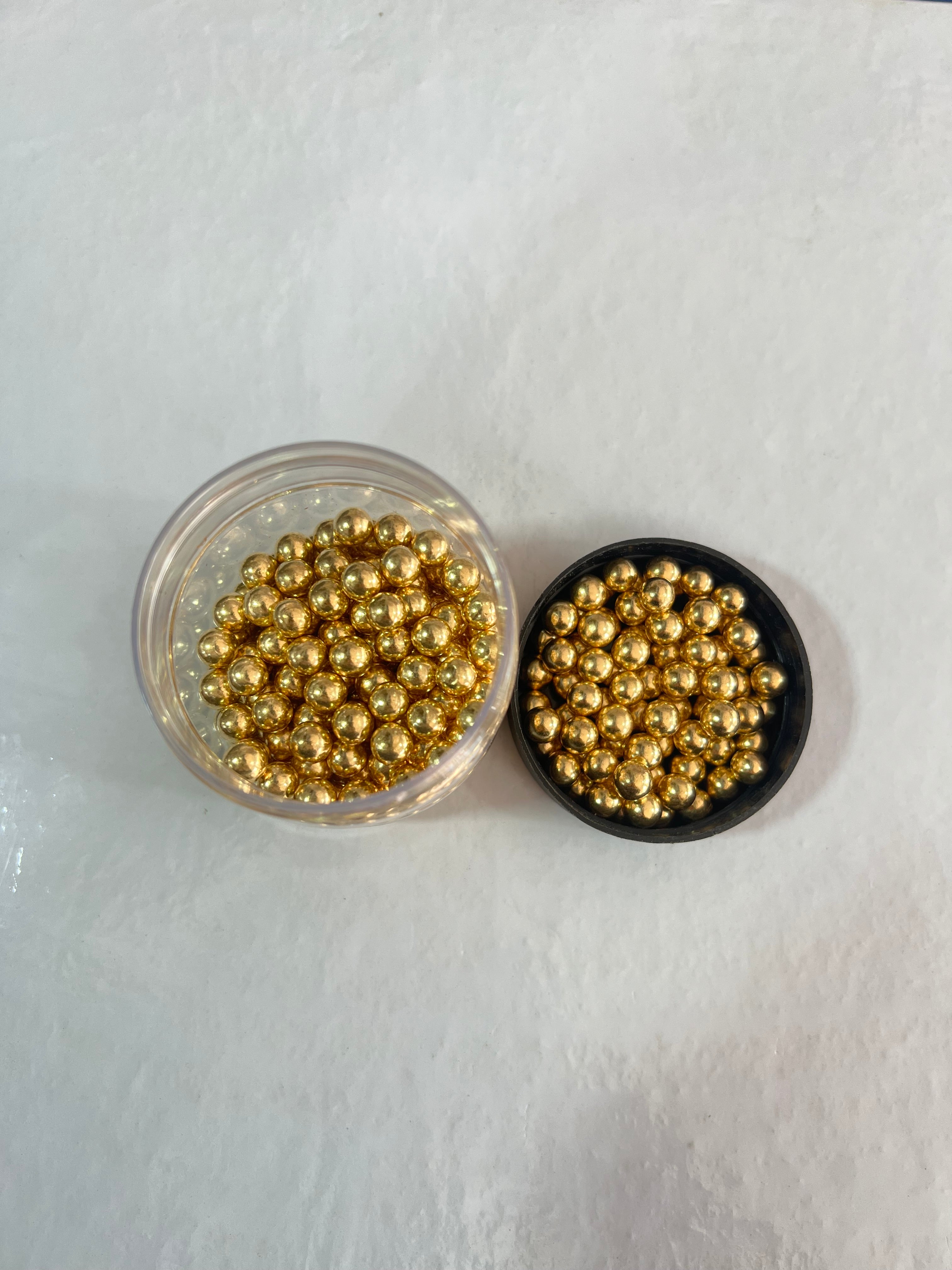 Imported Golden Dragees 4MM - 100gm Bottle