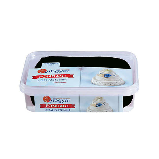 Vibgyor Black Fondant 1Kg Box