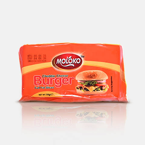 Moloko Burger Cheese Slices 1kg (50 Slices)