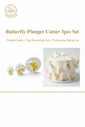 Butterfly Plunger Cutter 3pcs Set – Fondant Cake Decorating Tool