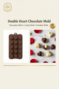 Double Heart Chocolate Mold - 15 Cavity