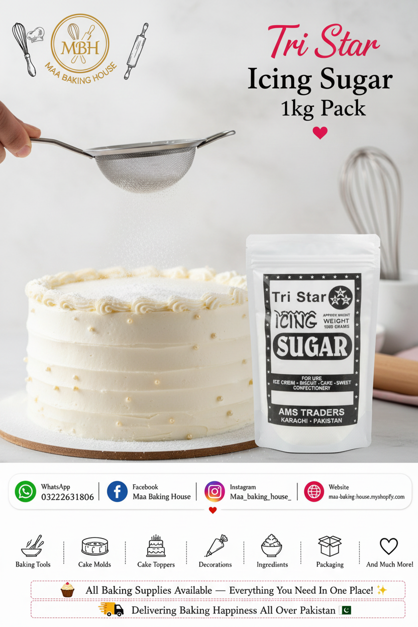 Tri Star Icing Sugar — 1kg Pack
