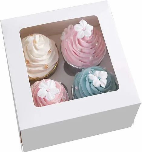 4 Cavity Cupcake Box