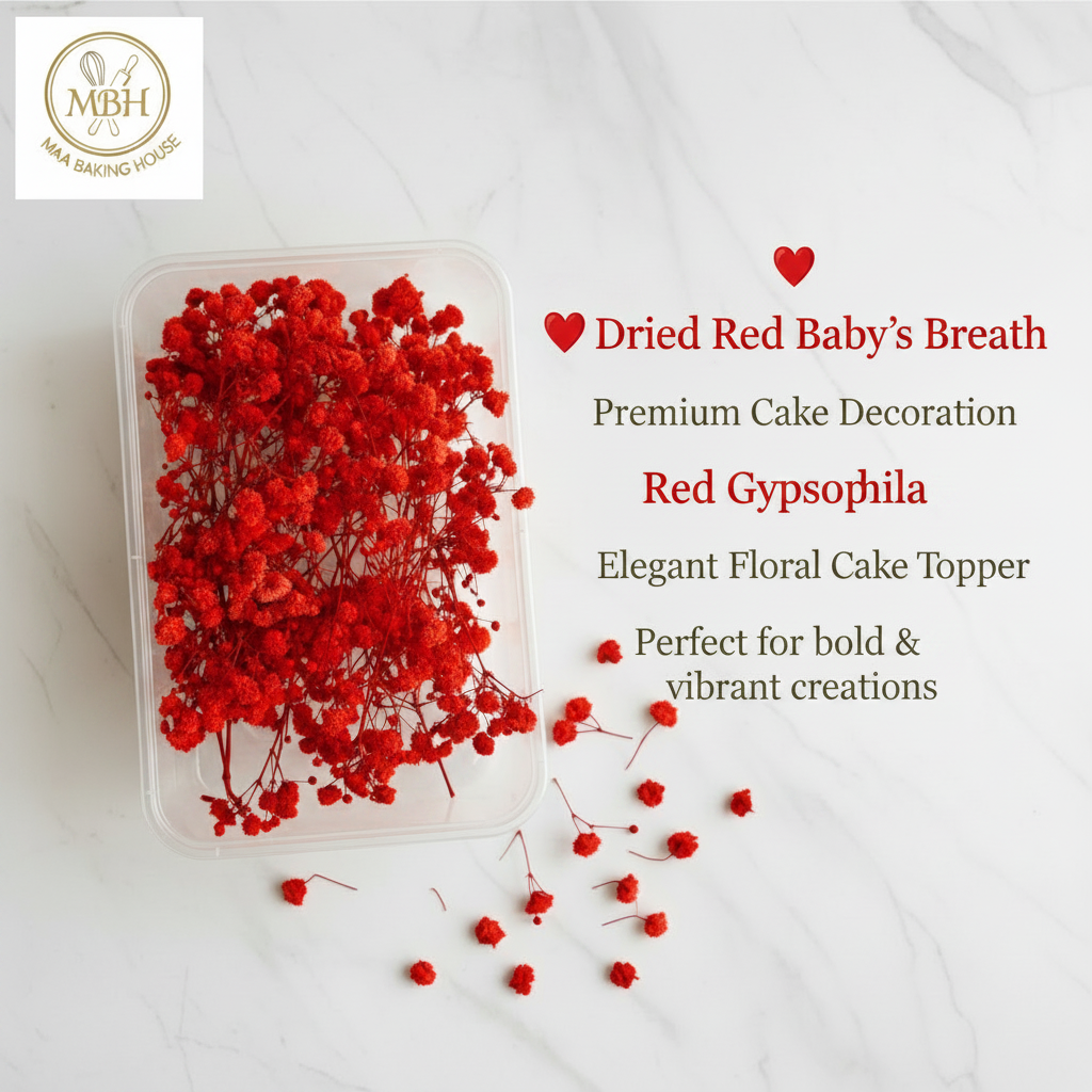 Dried Red Baby's Breath – Cake Decoration