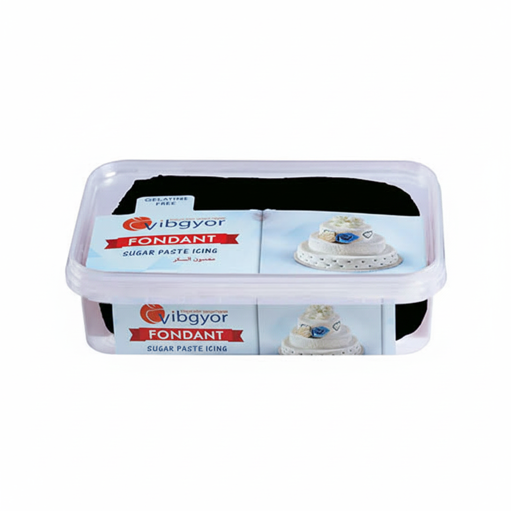 Vibgyor Black Fondant 1Kg Box