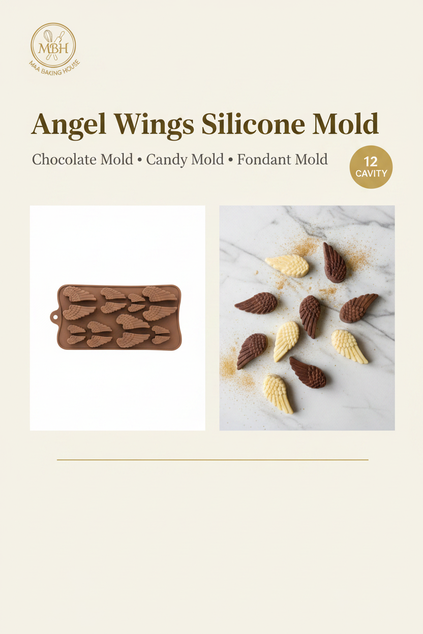 Angel Wings Silicone Mold - Chocolate, Candy & Fondant