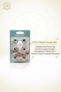 6 Pcs Flower Nozzle Set – Premium Kitchen Decorator Tool