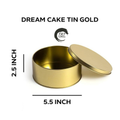 Gold Metallic Dream Cake Tin 5.5 inch