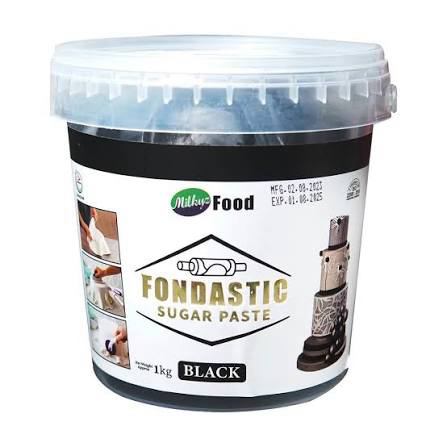 Milkyz Black Fondant 1kg Bucket