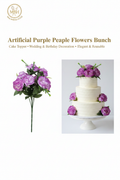 Artificial Purple Peony Flowers Bunch – Cake Topper & Wedding Decoration