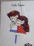 Couple cake decoration topper design 2