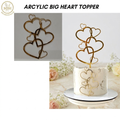 Big acrylic heart topper