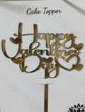 Happy valentine day acrylic cake topper