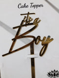 Its a boy acrylic cake topper