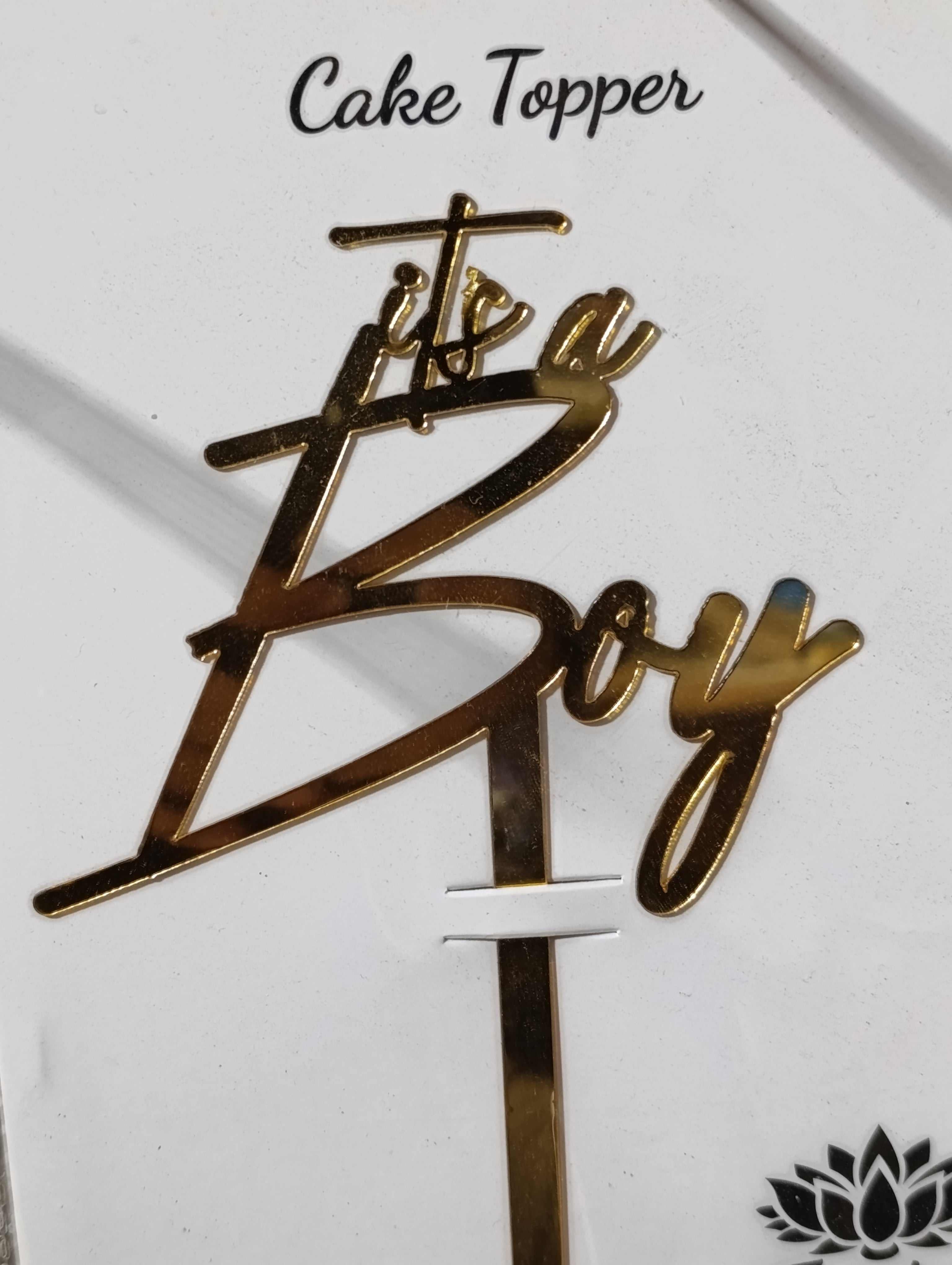 Its a boy acrylic cake topper