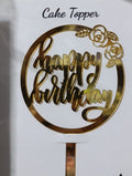 Happy birthday acrylic cake topper design 4