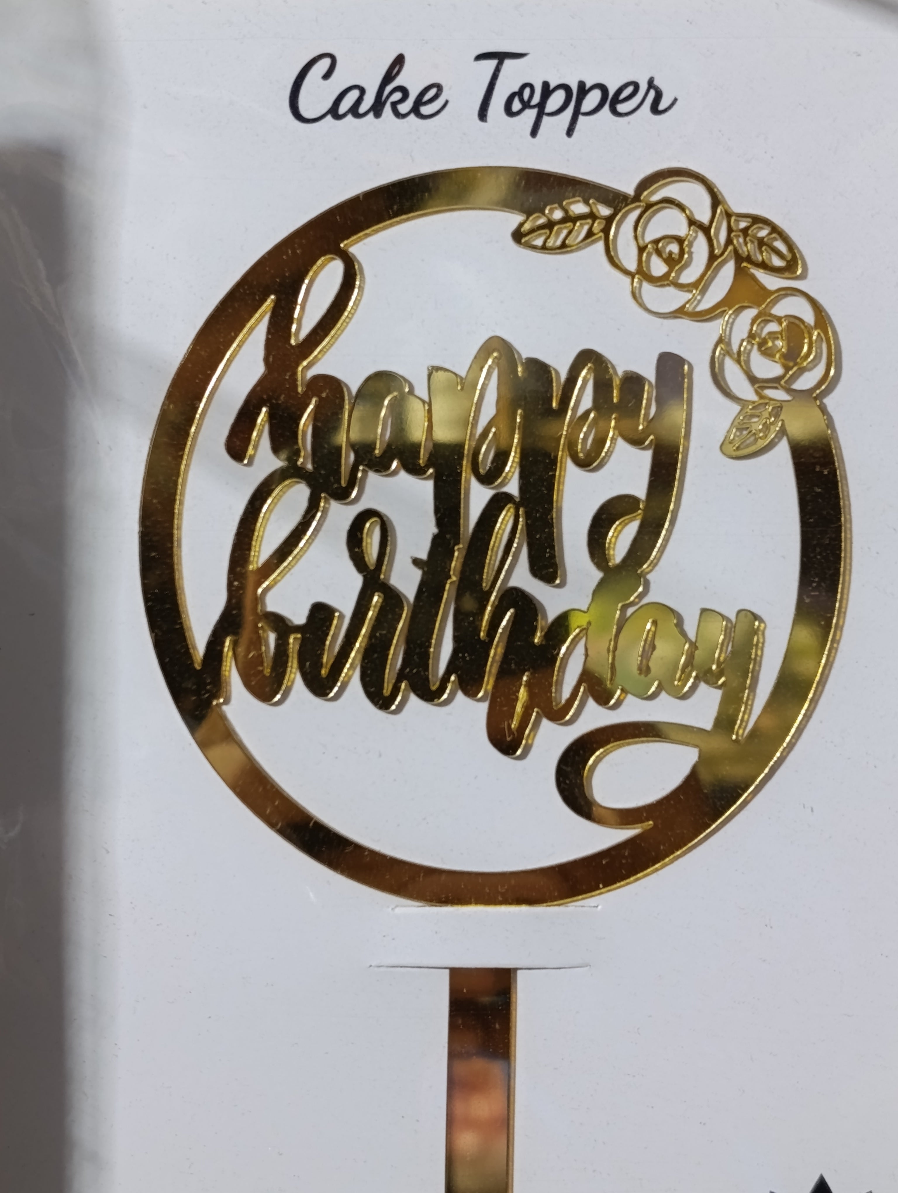 Happy birthday acrylic cake topper design 4